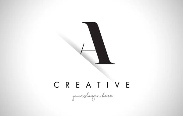 Um design de logotipo de carta com corte de papel criativo — Vetor de Stock
