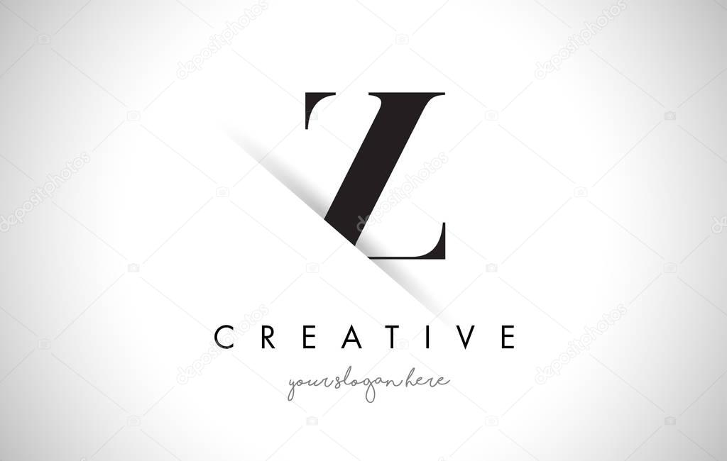 Z Letter Logo Design with Creative Paper Cut 