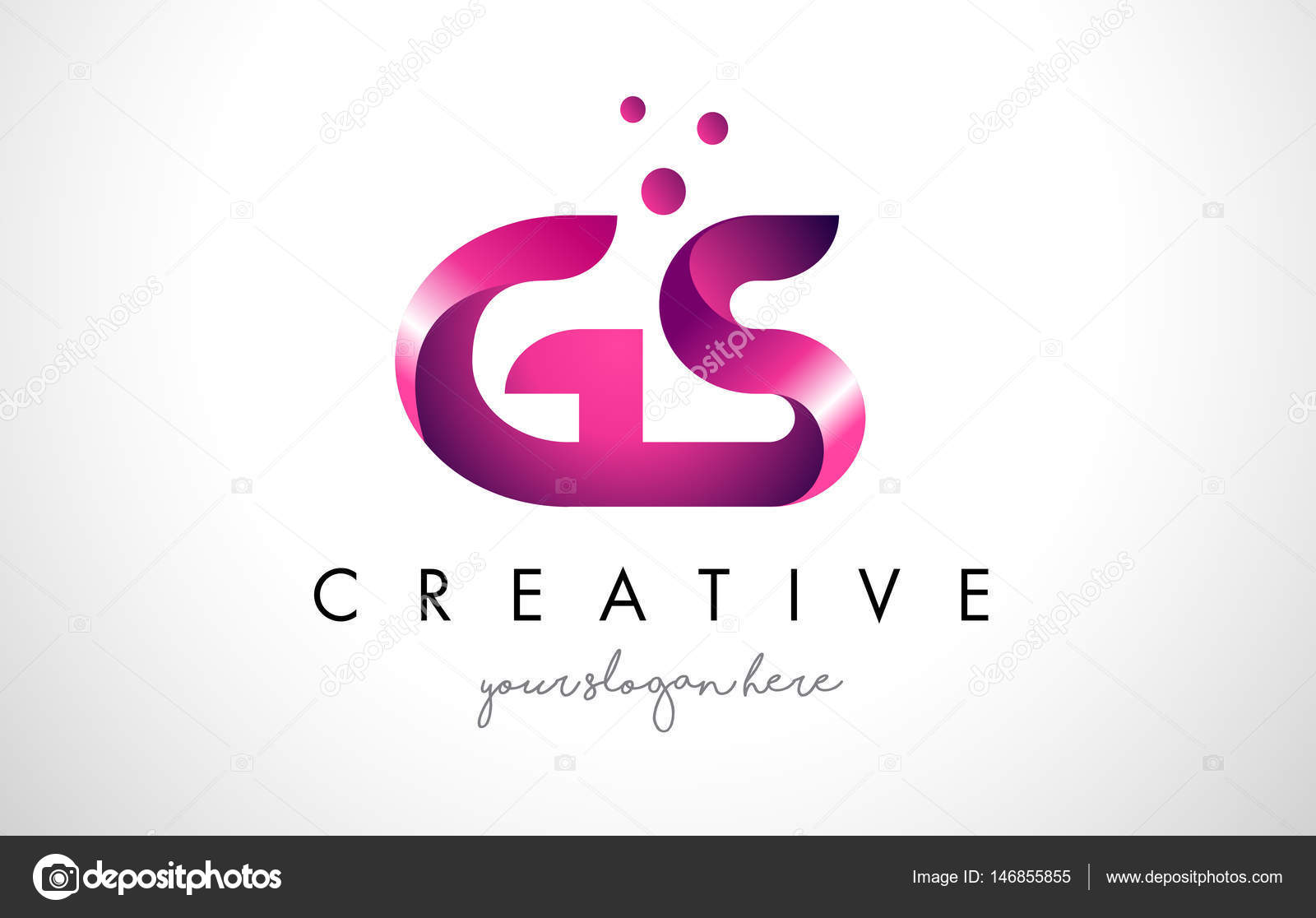 Simple initial letter logo modern swoosh GS Stock Vector | Adobe Stock