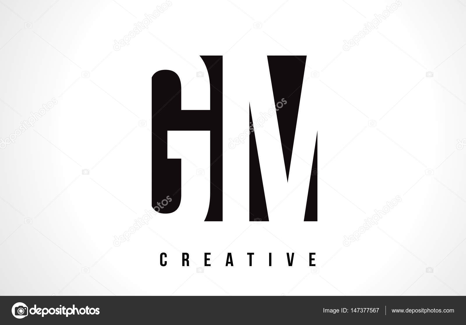 Gm modern letter logo design with swoosh Vector Image