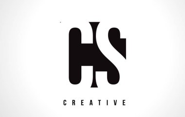CS C S Beyaz harf Logo tasarımı siyah kare ile.