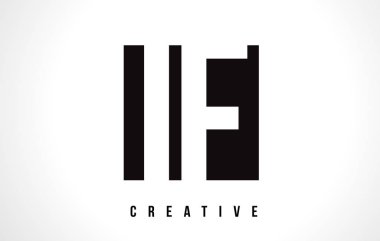 Ben F harfi beyaz Logo tasarımı siyah kare ile.