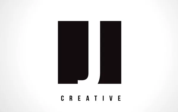 黒正方形で J 白文字のロゴの設計. — ストックベクタ