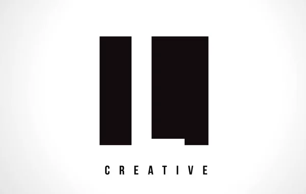 L Diseño de logotipo de letra blanca con cuadrado negro . — Vector de stock