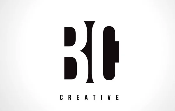 BC B C White Letter Logo Design avec carré noir . — Image vectorielle