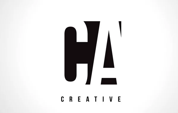 CA C A White list Logo Design z czarny kwadrat. — Wektor stockowy