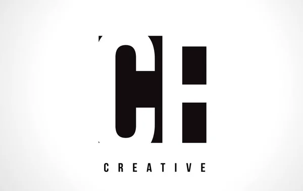 CF C F White Letter Logo Design avec carré noir . — Image vectorielle