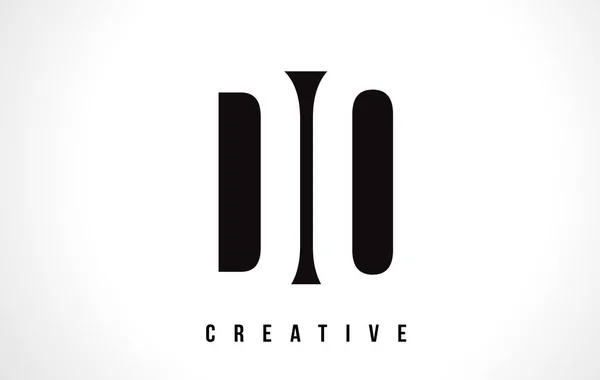 DQ D Q White Letter Logo Design avec carré noir . — Image vectorielle