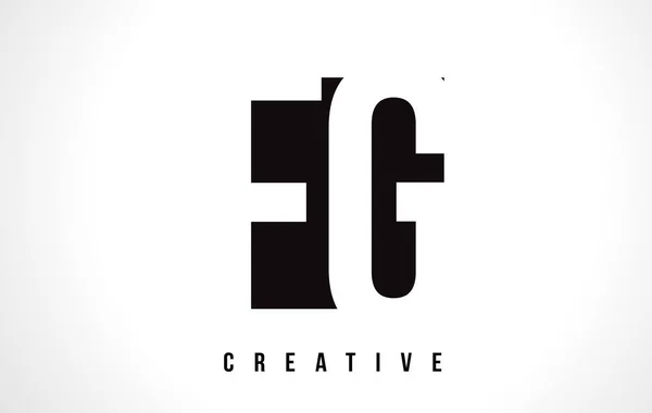 FG F G witte Letter Logo ontwerp met Black Square. — Stockvector