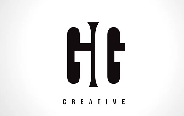 GG G G White Letter Logo Design with Black Square. — Stock Vector