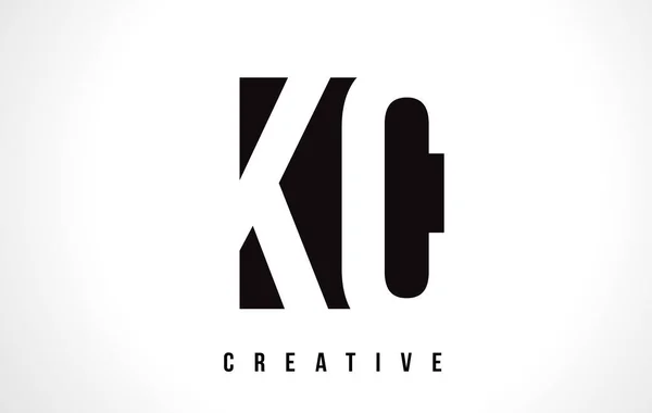 黑色广场 kc K C 白色字母标志设计. — 图库矢量图片