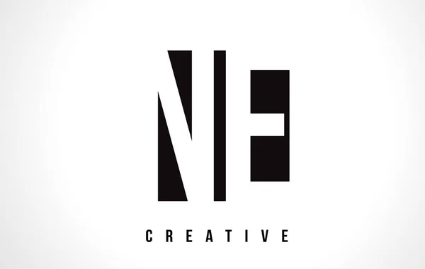 NE N E Diseño de Logo de Letra Blanca con Cuadrado Negro . — Vector de stock