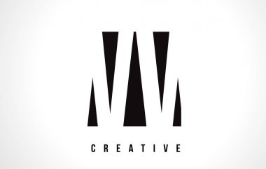 WW W Beyaz harf Logo tasarımı siyah kare ile.