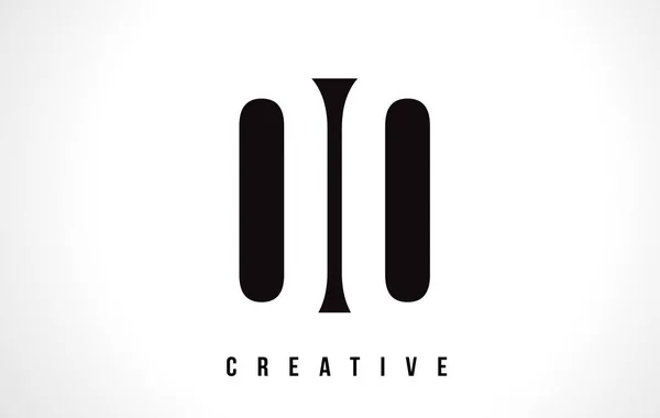 Diseño del logotipo de la letra blanca de OQ O Q con el cuadrado negro . — Vector de stock