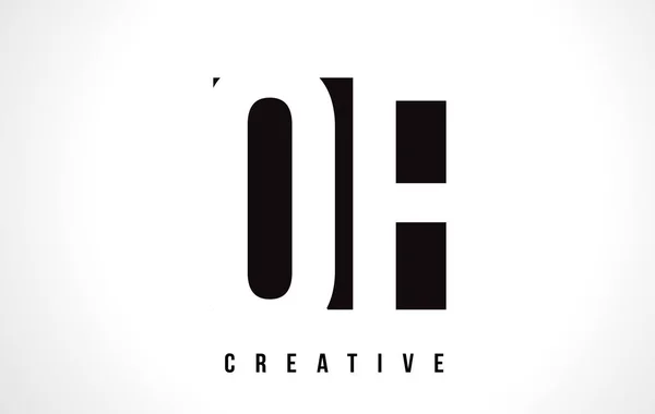Diseño del logotipo de la letra blanca de QF Q F con el cuadrado negro . — Vector de stock