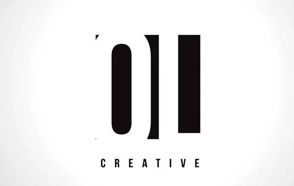 Diseño de logotipo de letra blanca QL Q L con cuadrado negro . — Vector de stock