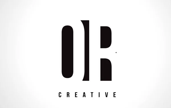 QR Q R White Letter Logo Design avec carré noir . — Image vectorielle