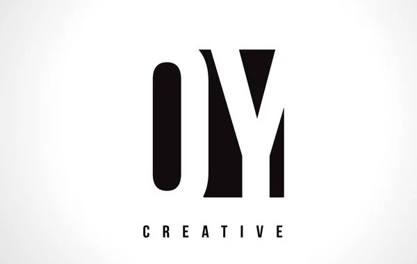 Qy Q Y White list Logo Design z czarny kwadrat. — Wektor stockowy