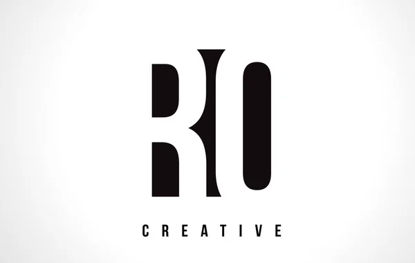 RQ R Q witte Letter Logo ontwerp met Black Square. — Stockvector