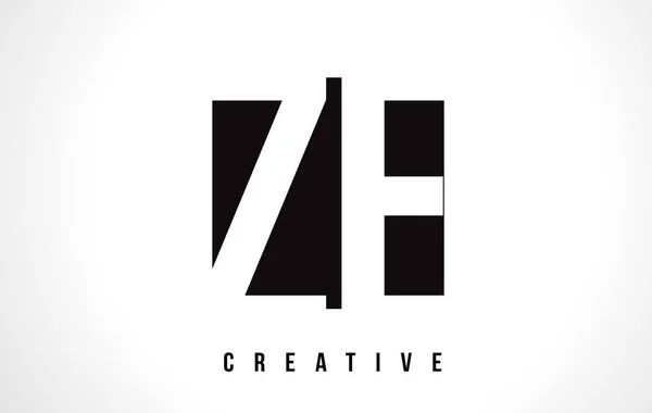 Дизайн логотипу Ze Z E білий листа з чорного квадрата. — стоковий вектор