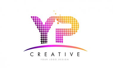 YP Y P harfi Logo tasarımı ile kırmızı nokta ve Swoosh