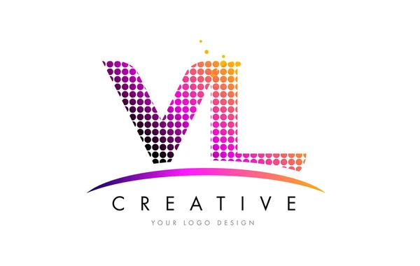 vl logo initial logo vector modern blue fold style Stock Vector