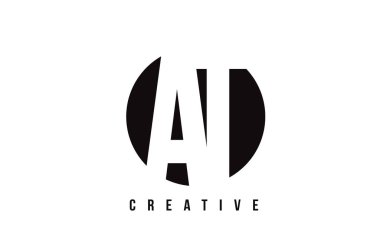 Bir T Beyaz harf Logo tasarımı daire arka plan ile.