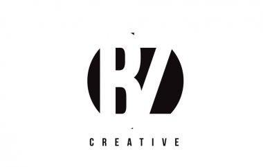 BZ B Z Beyaz harf Logo tasarım daire arka plan ile.
