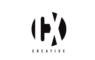CX C X Beyaz harf Logo tasarım daire arka plan ile.