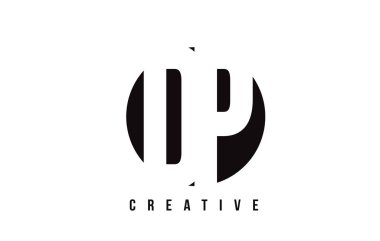 DP D P Beyaz harf Logo tasarım daire arka plan ile.