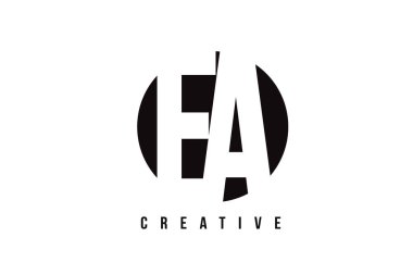 EA E A Beyaz harf Logo tasarım daire arka plan ile.