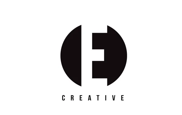 E vita bokstäverna Logotypdesign med cirkel bakgrund. — Stock vektor