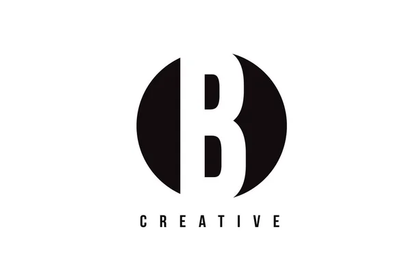 B vit brev Logotypdesign med cirkel bakgrund. — Stock vektor