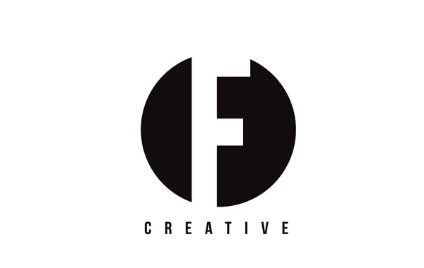 F Beyaz harf Logo tasarım daire arka plan ile. — Stok Vektör