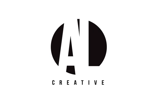Al A L vit brev Logotypdesign med cirkel bakgrund. — Stock vektor