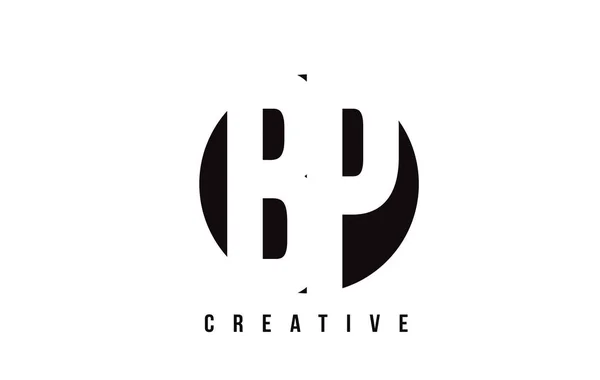 BP B P Logo blanc avec fond rond . — Image vectorielle