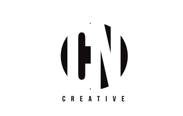 サークルの背景を持つ Cn C N ホワイト文字ロゴ デザイン. — ストックベクタ