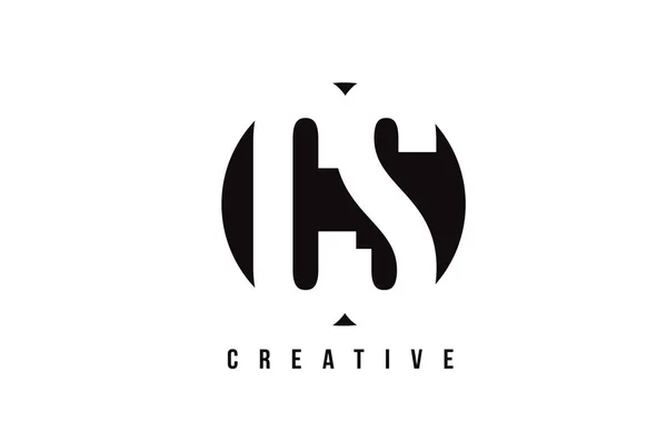 CS C S Beyaz harf Logo tasarım daire arka plan ile. — Stok Vektör