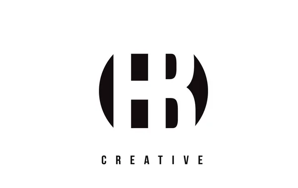 EB E B bílá dopis Logo Design s pozadím kruh. — Stockový vektor