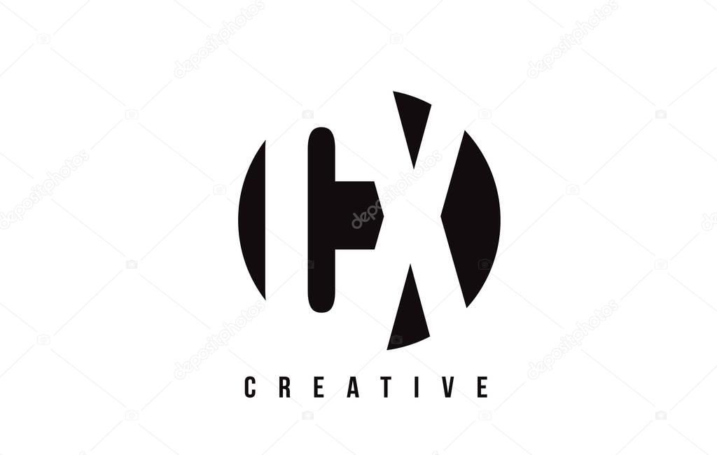 CX C X White Letter Logo Design with Circle Background.