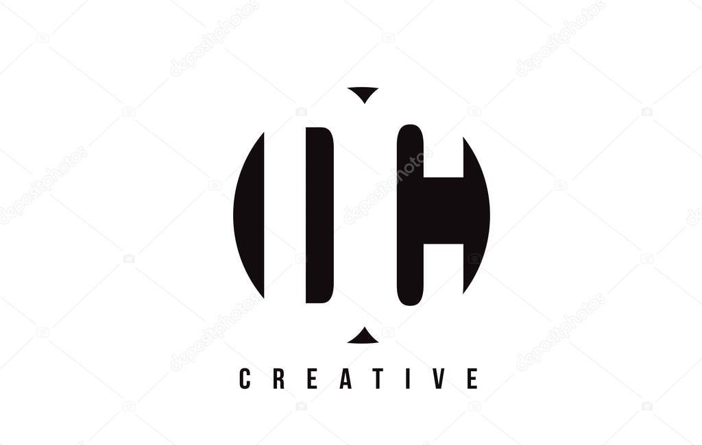 DC D C White Letter Logo Design with Circle Background.