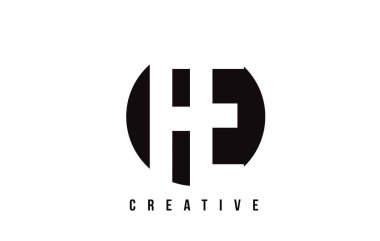 Fe F E Beyaz harf Logo tasarım daire arka plan ile.