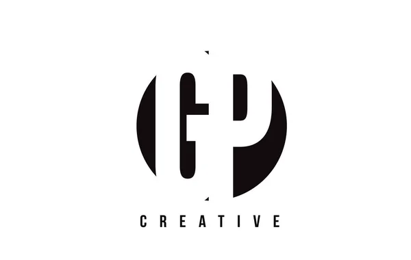 GP G P witte Letter Logo ontwerp met cirkel achtergrond. — Stockvector