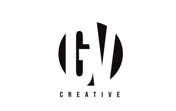 サークルの背景を持つ Gv G V ホワイト文字ロゴ デザイン. — ストックベクタ