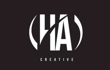 Ha bir beyaz harf Logo tasarımı H siyah arka plan ile.