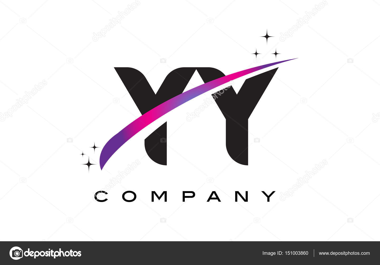 YY Y Black Letter Logo Design with Purple Magenta Swoosh Stock Vector by  ©twindesigner 151003860