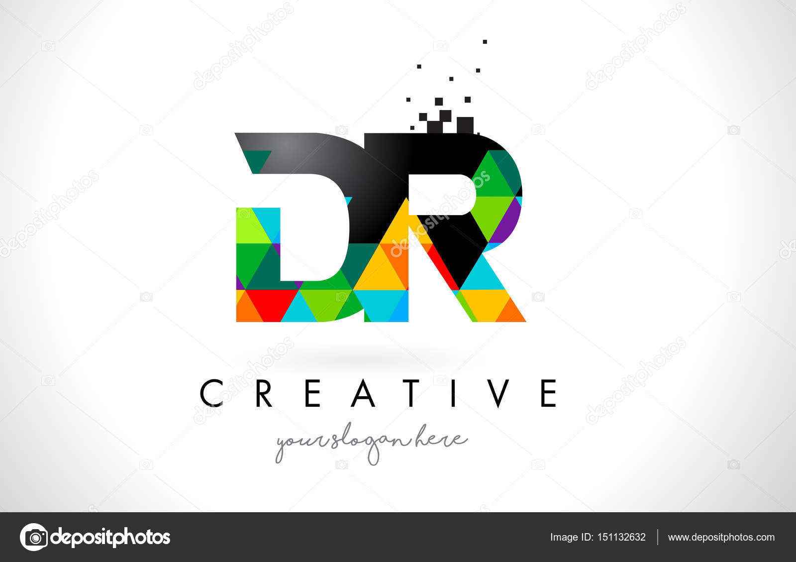 Initial Letter Dr Logo Template Design Royalty Free Vector