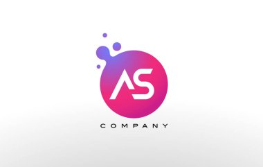 Gibi noktalar Logo tasarımı yaratıcı Trendy kabarcıkları ile mektup.