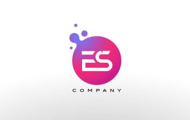 Es mektup Logo tasarımı yaratıcı Trendy kabarcıkları ile nokta.