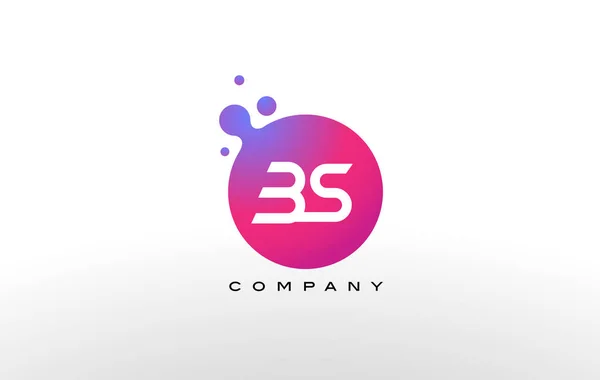 BS Letter Dots Дизайн логотипу з креативними модними бульбашками . — стоковий вектор
